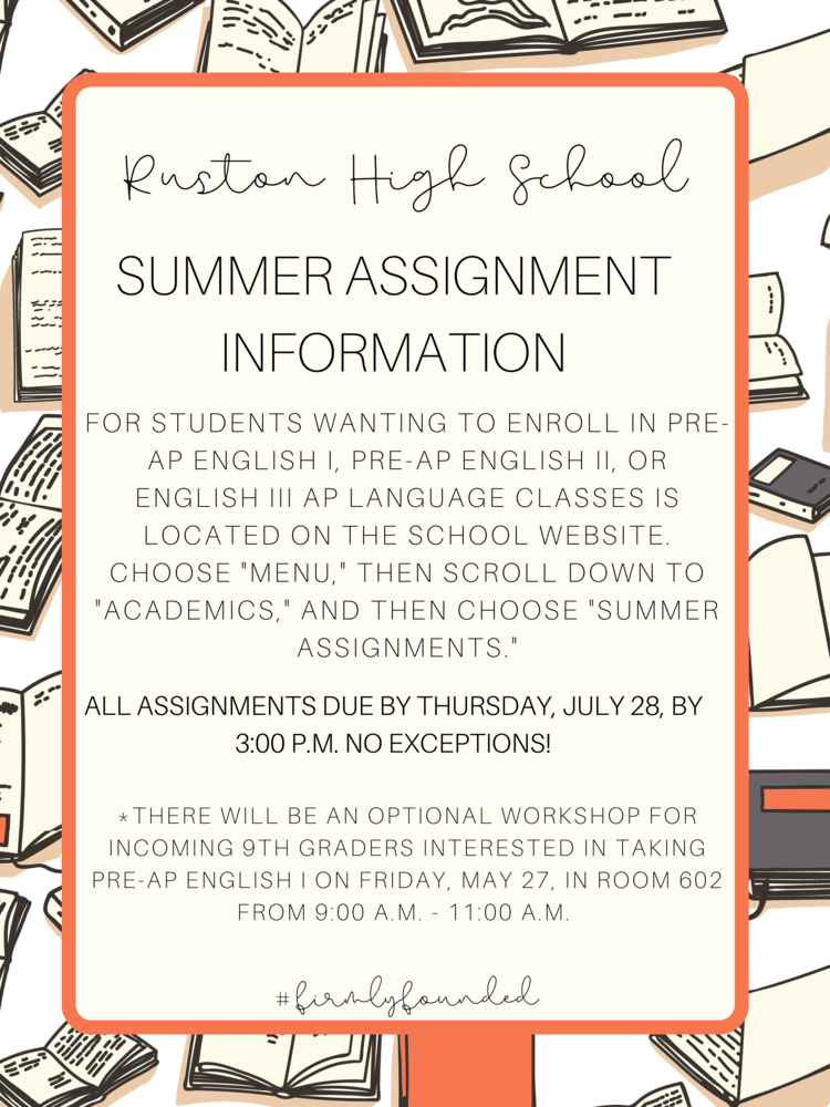 Summer Assignment Information