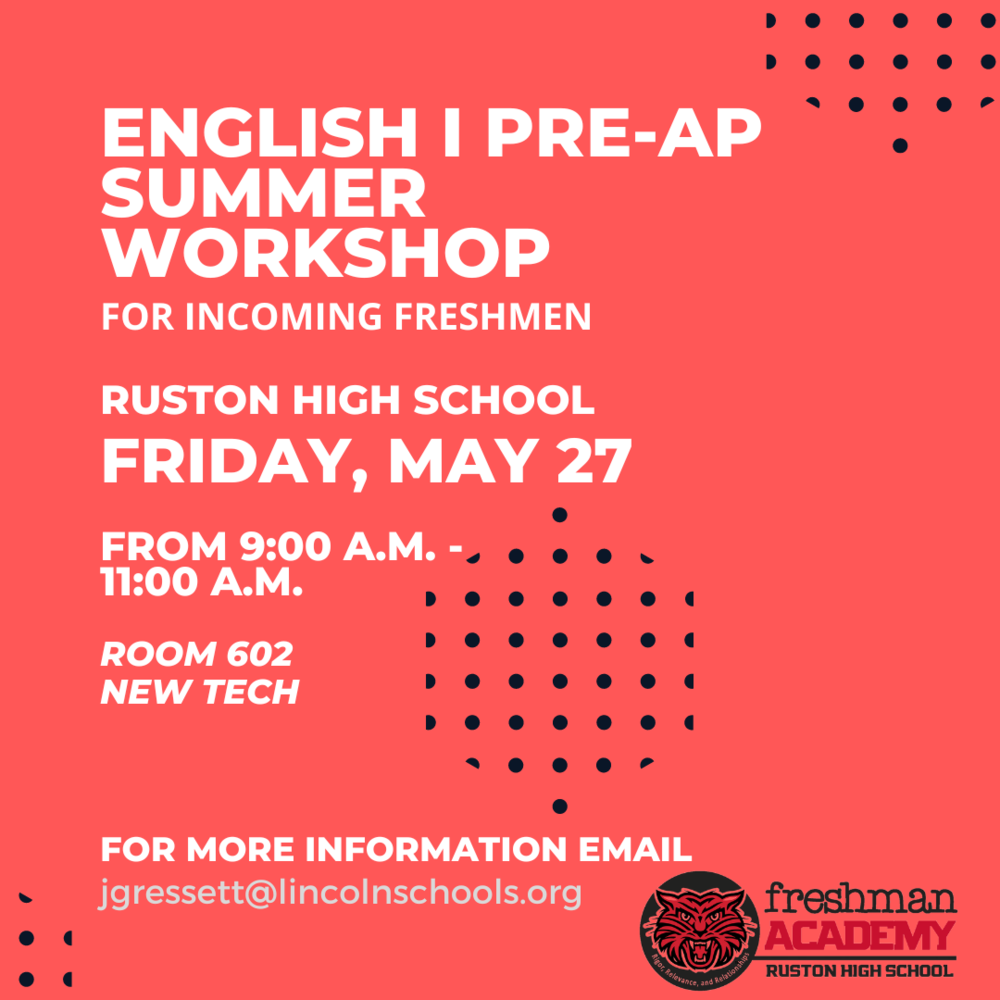 English I Pre-AP Summer Workshop