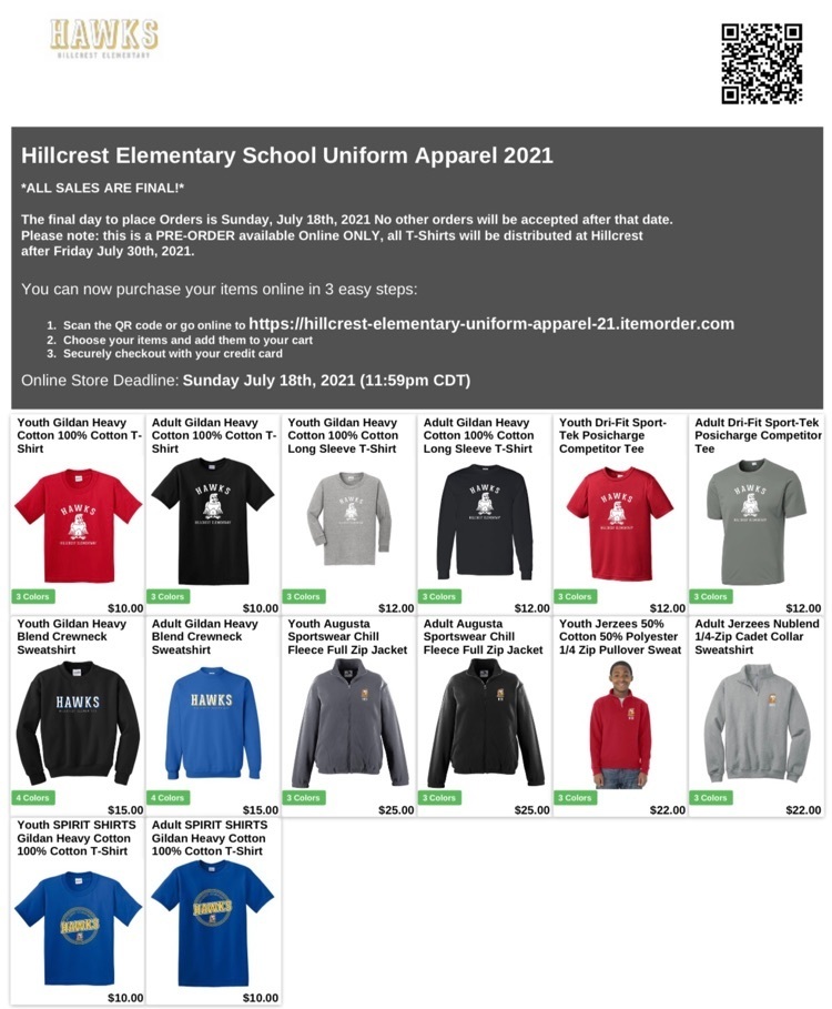 uniform orders
